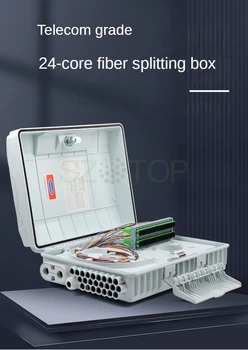 Trade телеком 24 сърцевина оптичен кабел разпределение кутия FDB терминал кутия оптични влакна сплитер кутия 1x24 пластмасова разпределителна кутия