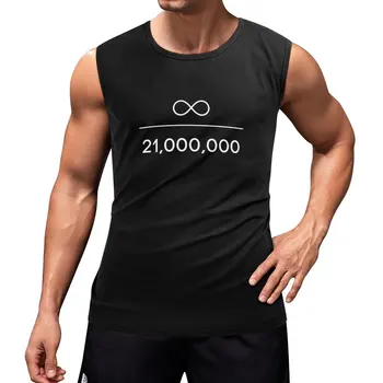 New Bitcoin безкрайност, разделена на 21 милиона Потник Тениска без ръкави Мъжки дрехи облекло мъже
