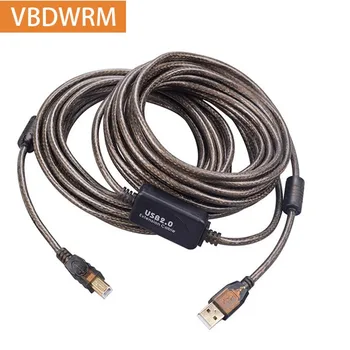 USB 2.0 кабел за принтер Ултра дълъг мъжки към мъжки високоскоростен активен USB кабел за принтер 10M 15M 20M за скенер принтер