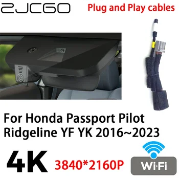 ZJCGO 4K 2160P автомобил DVR Dash камера камера видео рекордер Plug and Play за Honda Passport Pilot Ridgeline YF YK 2016 ~ 2023