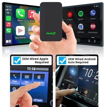 CarlinKit 5.0 4.0 3.0 Кабелен към безжичен Android Auto CarPlay Dongle адаптер Smart Car Ai Box WiFi Bluetooth Connect за OEM кола