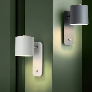 Nordic Wall Lamp Indor Вътрешно осветление Външно приспособление за Living Bedroom Bed Lamps Home LED с коридор за превключване