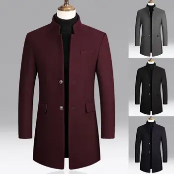 Стилен изящни бутони тънък ветровка палто класически средата дължина палто ветроупорен тънък яке за ежедневно носене