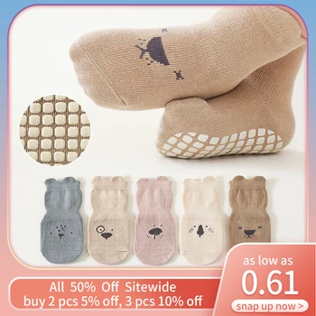 Cartoon Baby Cotton Socks For Boy Girl Spring Autumn Long Sock Non-slip Toddler Floor Socks Infant Sokken Sox Bebe Footwear 아기양말
