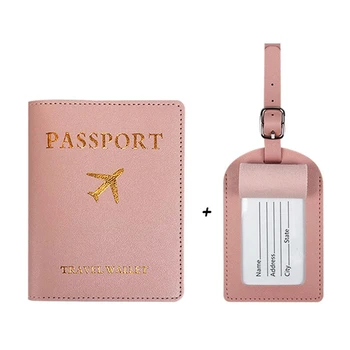 Passport Cover PU кожа пътуване ID кредитна карта притежател на паспорт пакет портфейл чанта чанти жени мода багаж име притежател карта