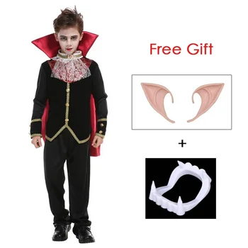 Детски деца страшни готически момчета вампир Дракула костюми Хелоуин Пурим карнавал ролева игра ужасно парти обличане