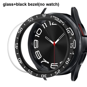 Steel Bezel Ring Metal Cover For Samsung Galaxy Watch 6 Classic 47mm 43mm SmartWatch Accessorie+Watch Screen Protectors закалени