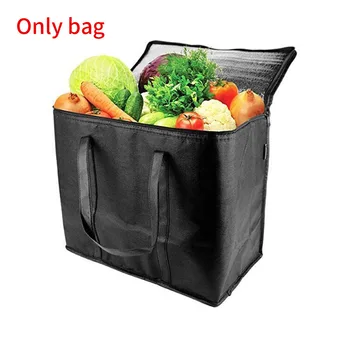 2pcsStanding Heavy Duty Shopping Durable Non-woven Storage Foldable Reusable Washable Portable Insulated Grocery Bags