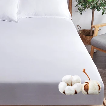 Матиран монтиран лист без калъфка за възглавница Уютен протектор за легло Спално бельо отпечатан въздухопропусклив 100% памук матрак покритие спално бельо прост