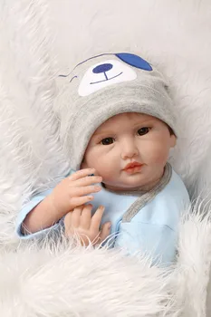 NPKCOLLECTION 55CM силиконови преродени бебешки кукли бебе момиче жив нов реалистичен Boneca Bebe реалистична истинска кукла рожден ден Коледа