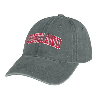 suny cortland - извит шрифт за колеж Каубойска шапка Спортна шапка Sunhat Аниме Мъжки Дамски