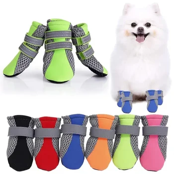 Зимни топли чорапи за домашни любимци Ботуши против хлъзгане дъжд сняг дишащи сладки кучета обувки кученце маратонки памук ходене на открито домашни любимци доставки