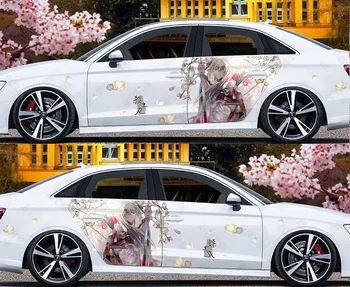 аниме Inuyasha кола страна графични стикери високо качество винил комикси, подходящи за повечето превозни средства кола облепяне стикери стикери Comic