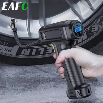 EAFC Преносим ръчен въздушен компресор Безжична / кабелна въздушна помпа 120W въздушна помпа Цифрова въздушна помпа за гуми Въздушна помпа за кола Bike Ball