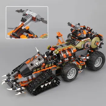 Ninja съвместим 70654 със 7 MINI фигури филмова серия Dragon Dieselnaut CAR строителни блокове тухли коледни подаръци играчки за дете