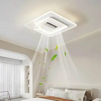 Bladeless таван вентилатор светлина кръг акрил скандинавски стил минималистичен LED таван вентилатор със светлина за спалня хол модерен