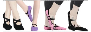 DHL 100pair спортни антихлъзгащи памучни чорапи / ръкавици жени без хлъзгане силиконов балет глезена чорапи танци / йога упражнения аксесоари