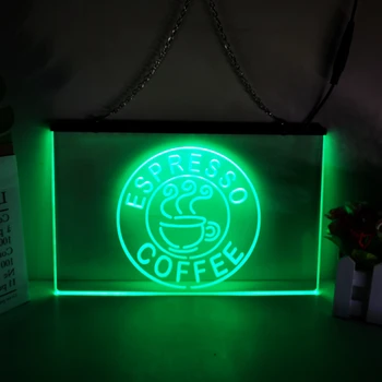 Еспресо кафе LED неонов знак Начало Нова година сватба спалня 3D нощна светлина