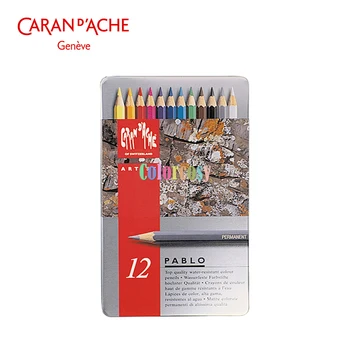 Caran D' Ache Pablo Професионални цветни моливи Художници Box Sets, 12/18/30/40/80/120 Цветове Set, Crayons de Couleur Permanents