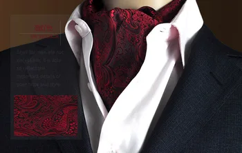 100pcs/lot Реколта сватба официални мъжки Cravat Ascot Scrunch самостоятелно връзки/полиестер коприна шалове врата вратовръзка луксозен Paisley модел