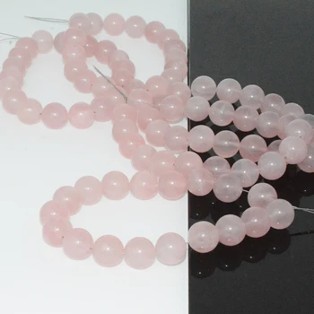 естествен розов кварц хлабави кръгли мъниста 12 мм, 20 см дължина, без цветна обработка