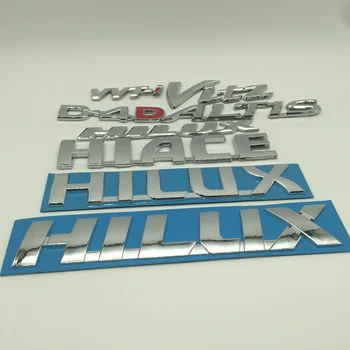 1бр 3D ABS vitz VVTI D4D HILUX HIACE Ccar писмо емблема Задна опашка багажника значка стикер Стикер за оформяне на стикери Аксесоари