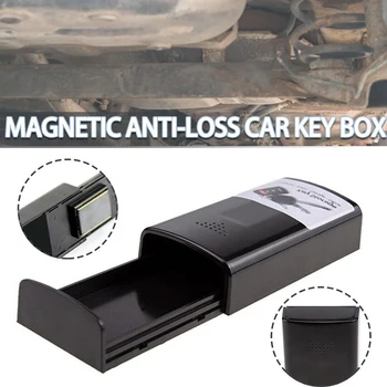 Creative магнитен черен ключ сейф кутия кола ключодържател скрит съхранение открит скривалище
