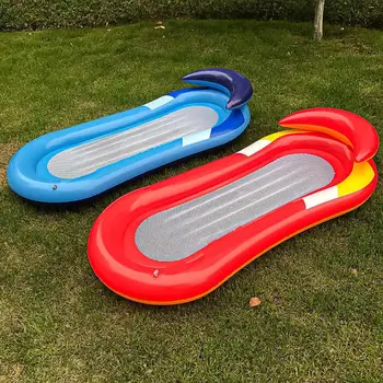 PVC басейн плувка надуваеми сгъваеми PVC с подлакътници облегалка хамак басейн шезлонг за плуване парти