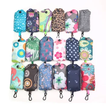 Дамски чанти за печат на цветя Сгъваеми пазарски чанти за супермаркети Чанти за съхранение Екологично чиста рециклируема чанта за хранителни стоки за многократна употреба