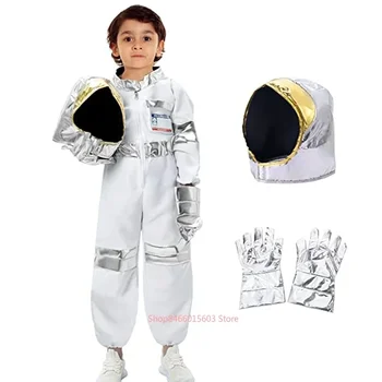 Детска парти игра Астронавтски костюм Ролеви игри Хелоуин костюм Карнавал Косплей Пълен дресинг топка деца ракета космически костюм