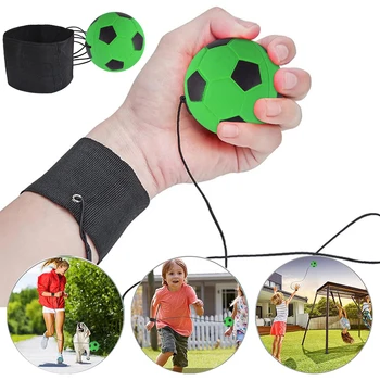 Подскачащи ръка топка играчка упражнение ръка-око координация еластична спортна топка игра връщане упражнения играчка топка деца открит играчка топка