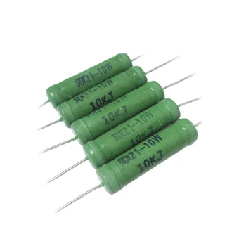 5pcs RX21 10W съпротивление на навиване на тел 5% 1R 10R 100R 1K 10K 12K 15K 18R 20R 22R 24R 27R 30R 33R 36R резистор