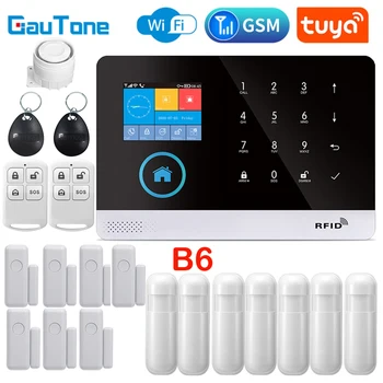 GauTone PG103 Алармена система за домашна охрана на крадци 433MHz WiFi GSM аларма Безжична Tuya Smart House App Control