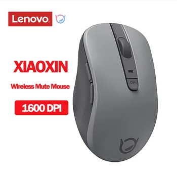 100% Lenovo Xiaoxin BT безжична безжична мишка с 1600DPI Bluetooth 3.0 / 5.0 Функция за интелигентен сън Тъмни цветни мишки за Windows 7 8 10