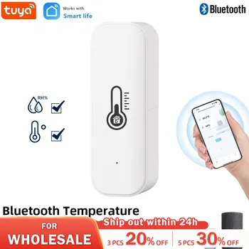 Tuya Bluetooth сензор за влажност Mini съвместим с Bluetooth APP дистанционно управление термометър хигрометър сензор у дома