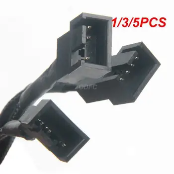 1/3/5PCS Компютърна фен линия 4pin удължителен кабел Черен компютър Pc Вентилатор за разширение на захранването Кабел за охлаждане на компютъра Pwm