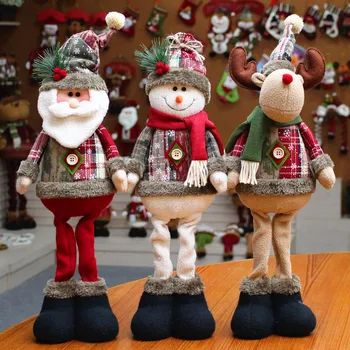 Иновативна украса за коледни кукли, украса за коледни елхи, лосове, Дядо Коледа, снежен човек, деца, новогодишен подарък