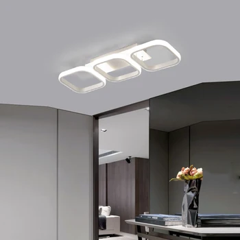 Модерен LED таван полилей минималистичен таван осветително тяло енергоспестяващи защита на очите квадратен кръг за хол спалня