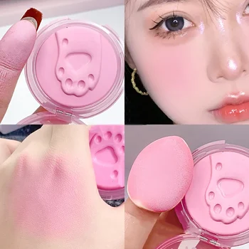Soft Matte Blush Portable Natural Blush Cream Waterproof Lasting Nude Face Peach Pink Red Rouge Cheek Contour Makeup Cosmetics