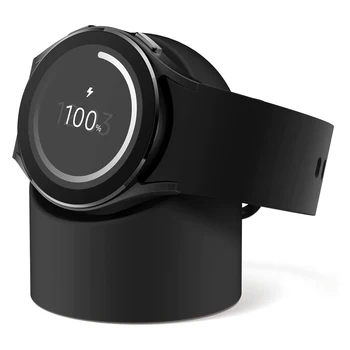 силиконово зарядно устройство стойка за бюро за зареждане на докинг държач за Samsung Galaxy Watch 5/5Pro 40mm 44mm стойка за зареждане Аксесоар за седалка за съхранение