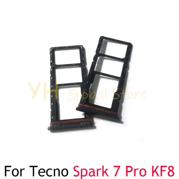 За Tecno Spark 7P 7 Pro KF6 KF7 KF8 KF7J Sim карта слот тава притежателя Sim карта ремонт