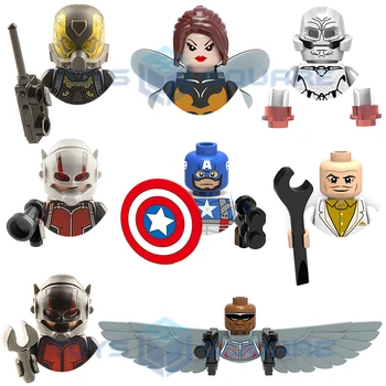 Кралската оса Капитан Америка Yellowjacket Falcon Ultron модел блокове MOC тухли комплект подаръци играчки за деца X0102