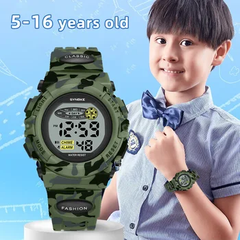 Детски часовник Детски ръчни часовници Спорт SYNOKE Марка Цифрова електроника Часовник за деца Момчета Момичета Ученици Ръчни часовници