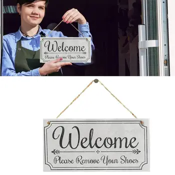 Напомнящи знаци Знак за врата Нов дизайн Знак за добре дошли Дървена закачалка за врати Хотелски бюлетин Кафе