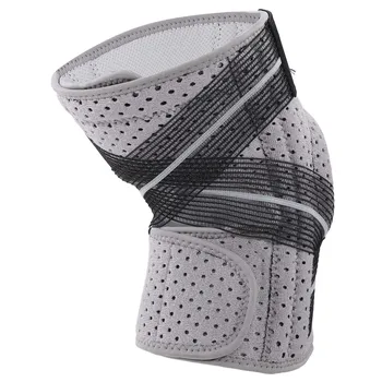 Скоба за подкрепа на коляното с подложки от силикагел Patella Регулируема компресионна лента за коляното за колоездене Баскетболно бягане Q