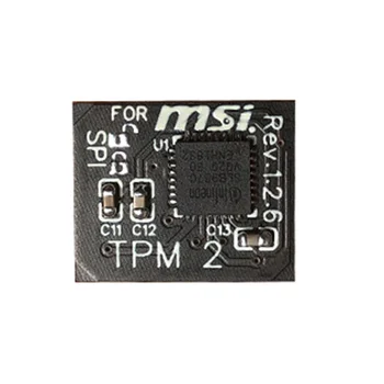 TPM 2.0 Модул за сигурност за криптиране Отдалечена карта 12 пинов модул за сигурност SPI TPM2.0 за дънна платка MSI