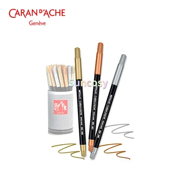 Caran D'ache Метална акварелна четка писалка, Fine Tip Art Painting Pen , Мед / Сребро / Злато / 30 бр, Арт консумативи