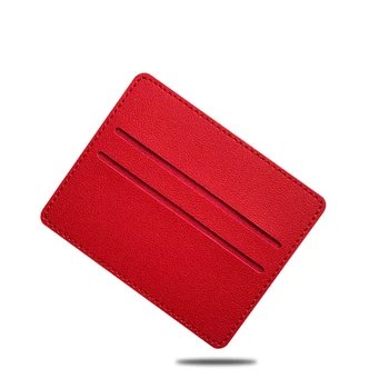 Мъжки / дамски мини държач за карти Ултра-тънък банков кредитен картов лична карта чанта за банкова карта Чанта за съхранение Държач за студентска карта за хранене