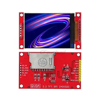 Интелигентна електроника 2.2 инча 240 * 320 точки SPI TFT LCD сериен порт модул дисплей ILI9341 5V / 3.3V 2.2'' 240x320 за Arduino Diy