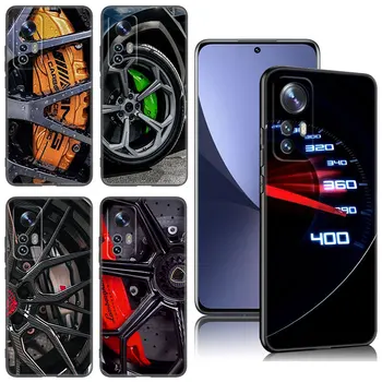 Спортен автомобил колело гума скорост телефон случай за Xiaomi Mi 8 9 SE 10 10T 11 12 13 Lite 9T 11T 12S 12T 13 Pro 11i 12X черен капак